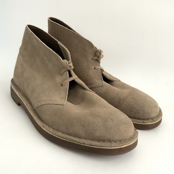 Clarks Leather Lace-up Boots Men Tan 10.5 main image 12